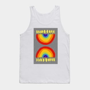 Rainbow Chanukiah Grey Print Tank Top